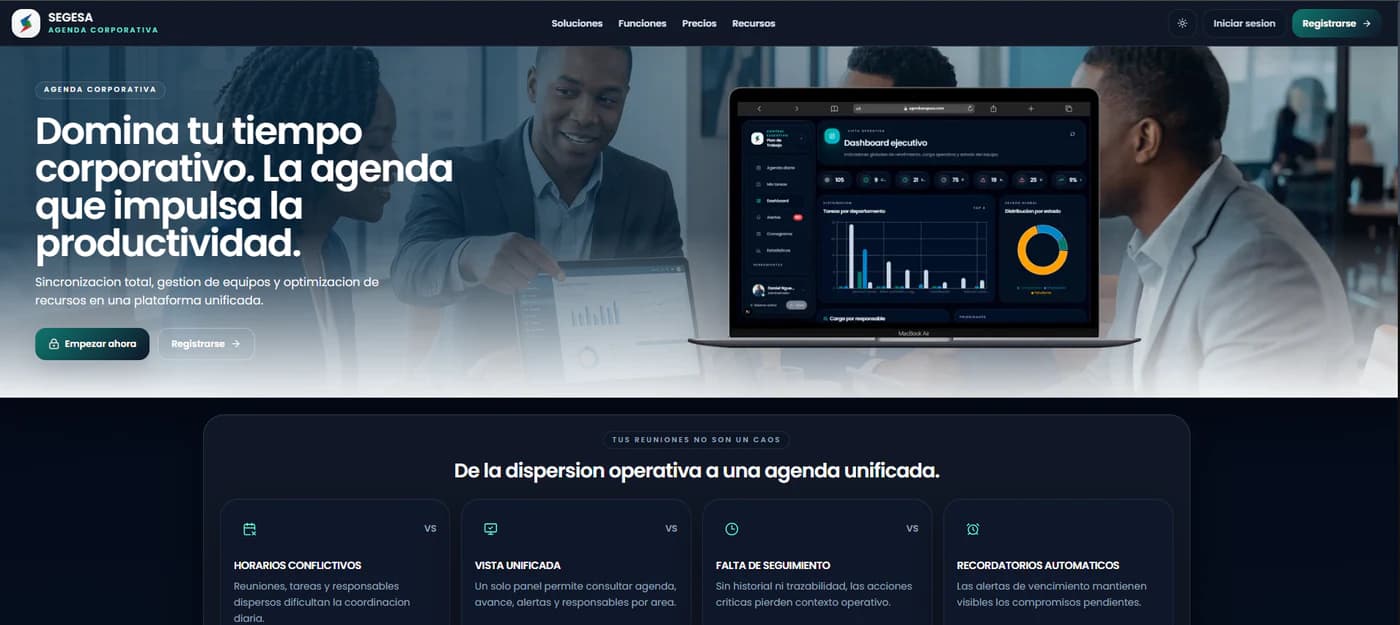 Vista del proyecto Agenda Corporativa